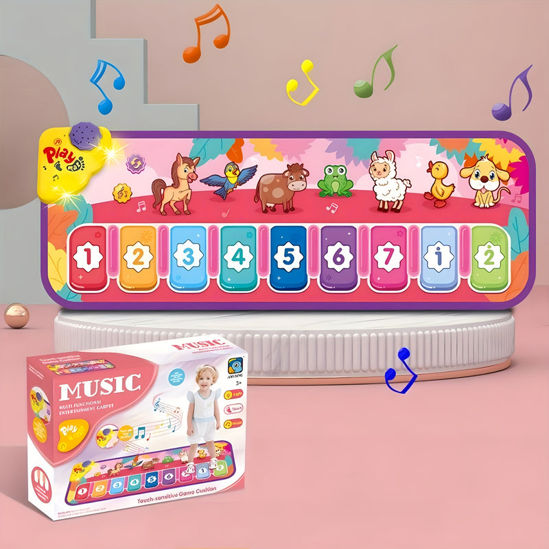 Piano Mat with 25 Musical Sounds, Musical Mat, Early Education Development Birthday Gift Christmas Music Toy for Girls Boys, Piano Keyboard Touch Blanket for Girls Boys Christmas Gift