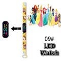 Disney-Princess Frozen Digital Watches for Kids, LED Touch Cartoon Watch, Waterproof Electronic Watch, Frozen, Figure Toys, Birthday Gifts