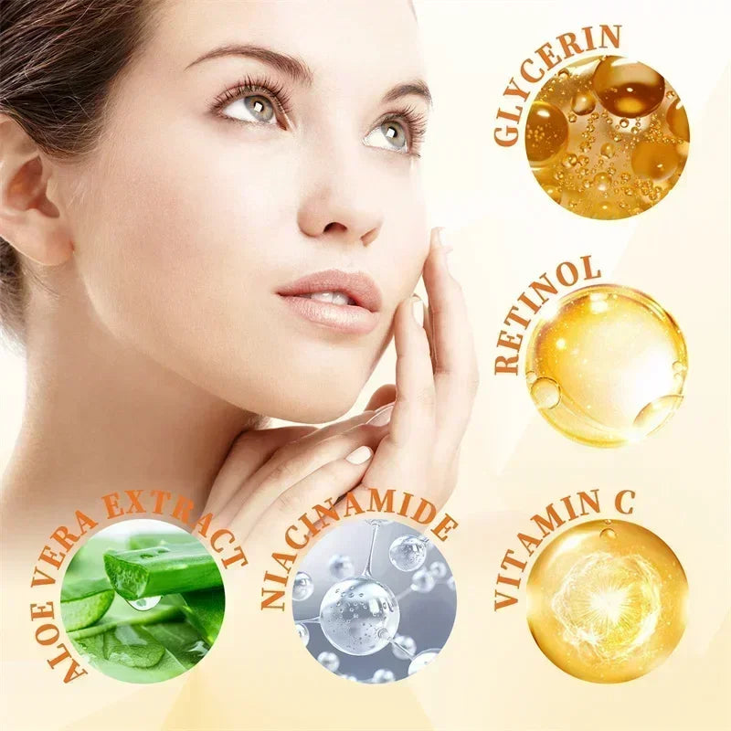 Vitamina C do Retinol A niacinamida ilumina o soro, pele, melanina, essência facial, remoção do ponto do alvejante, ilumina, melanina, cloasma