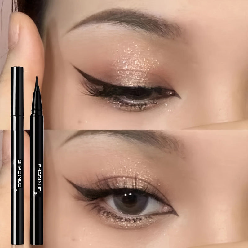 4pcs Eyeliner De Ponta Fina, Suave Como Seda, Fácil De Controlar, De Longa Duração, À Prova De Água E Suor.