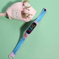 Disney-Princess Frozen Digital Watches for Kids, LED Touch Cartoon Watch, Waterproof Electronic Watch, Frozen, Figure Toys, Birthday Gifts