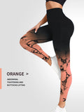 Seamless high waisted sports leggings for women.