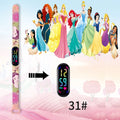 Disney-Princess Frozen Digital Watches for Kids, LED Touch Cartoon Watch, Waterproof Electronic Watch, Frozen, Figure Toys, Birthday Gifts