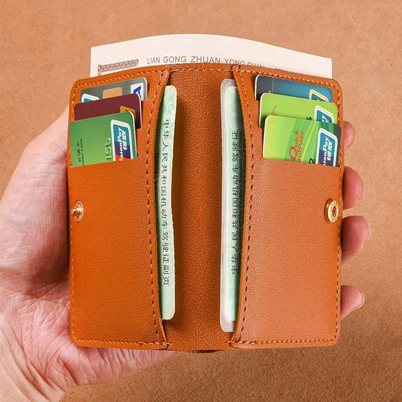 Super Slim Soft Leather Wallet for Men Mini Credit Card Purse