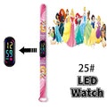 Disney-Princess Frozen Digital Watches for Kids, LED Touch Cartoon Watch, Waterproof Electronic Watch, Frozen, Figure Toys, Birthday Gifts