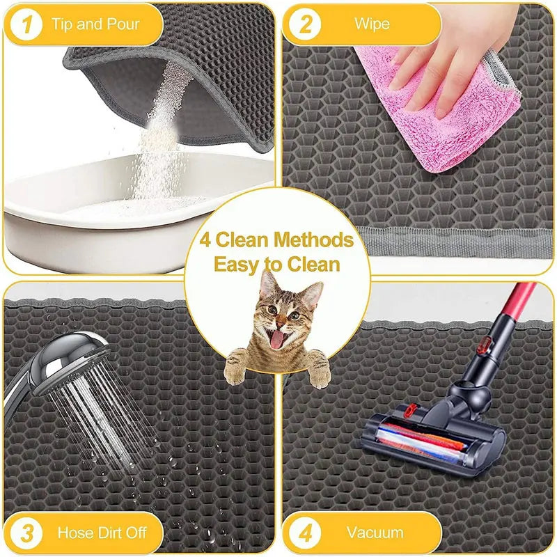 Cat Litter Mat Waterproof Double Layer Pet Litter Box Clean Pad Cat Products Accessories