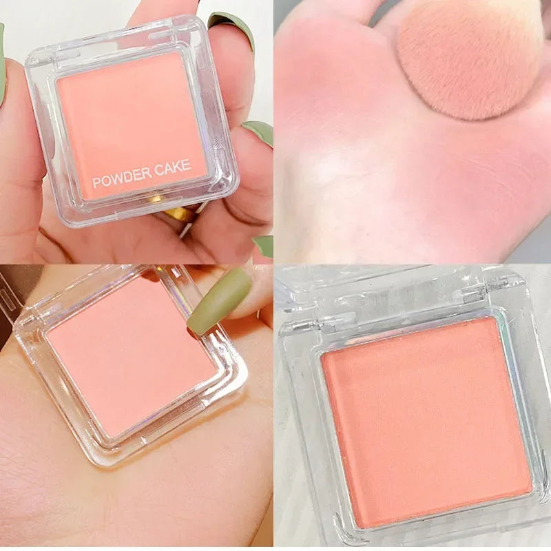 Blush fosco à prova de água, blush em pó macio maquiagem feminina 1 pçs