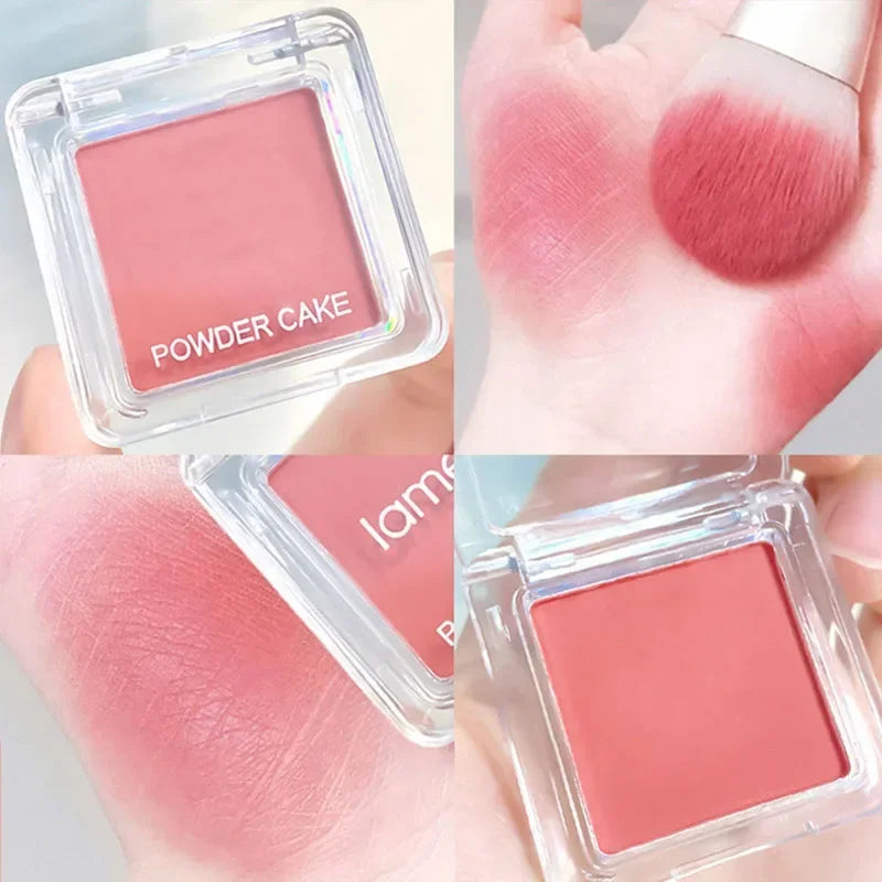 Blush fosco à prova de água, blush em pó macio maquiagem feminina 1 pçs