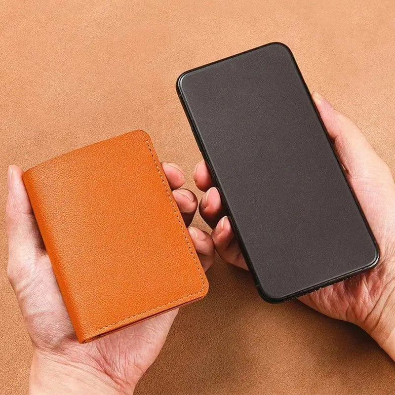 Super Slim Soft Leather Wallet for Men Mini Credit Card Purse