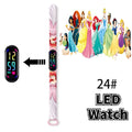 Disney-Princess Frozen Digital Watches for Kids, LED Touch Cartoon Watch, Waterproof Electronic Watch, Frozen, Figure Toys, Birthday Gifts