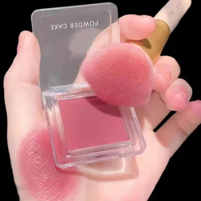 Blush fosco à prova de água, blush em pó macio maquiagem feminina 1 pçs