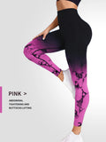 Seamless high waisted sports leggings for women.