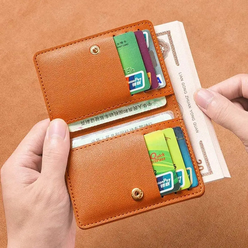 Super Slim Soft Leather Wallet for Men Mini Credit Card Purse